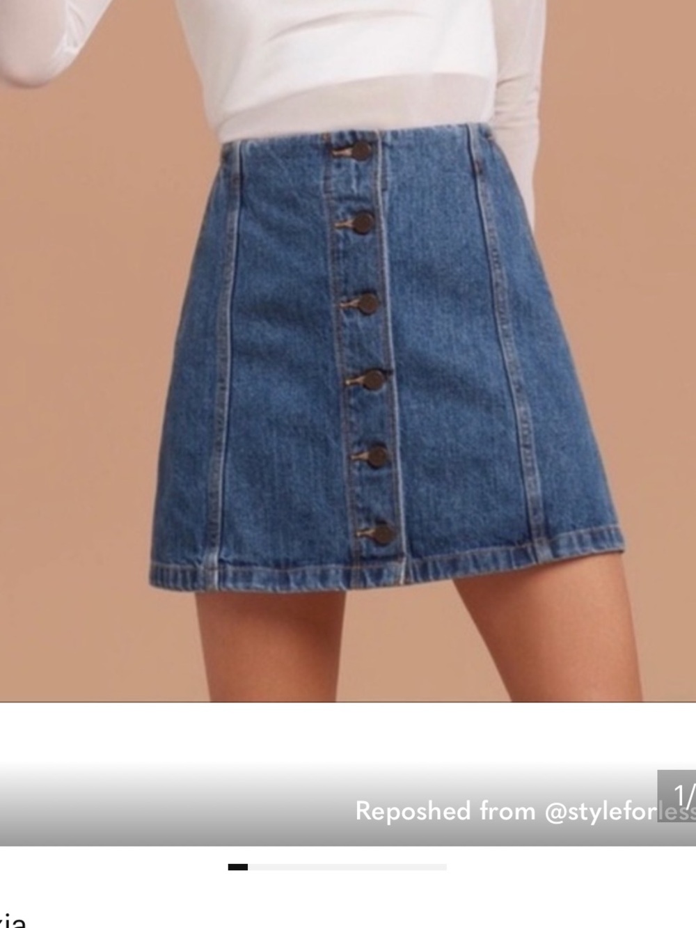 Aritzia Ahrens Denim Skirt